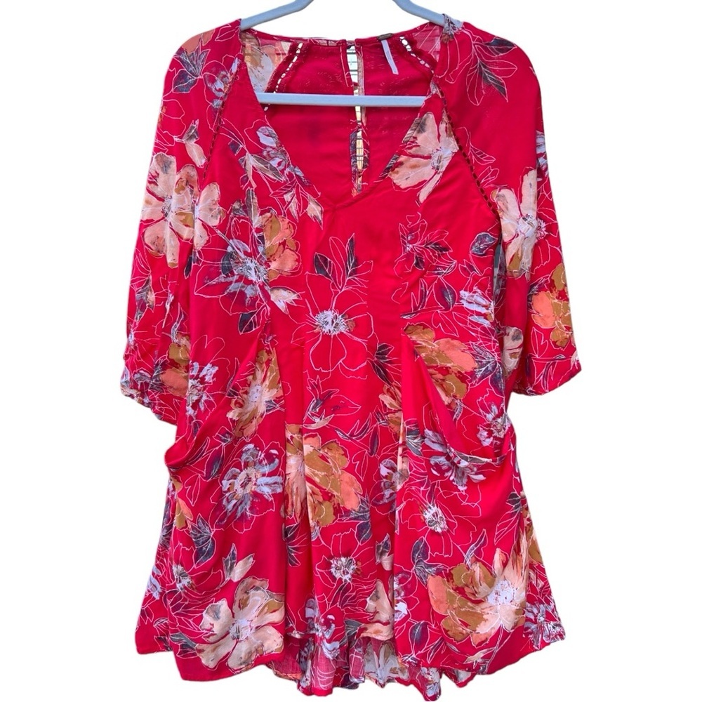 Free People Eyes On You Floral Print Trapeze Dress - Picture 4 of 11